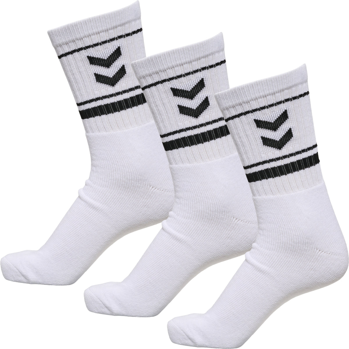 HUMMEL Stripe Crew 3-Pack Socks (white)