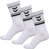 HUMMEL Stripe Crew 3-Pack Socks (white)