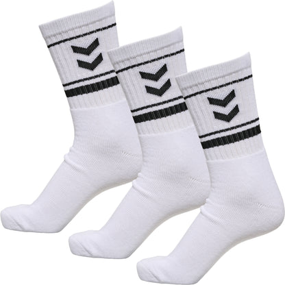 HUMMEL Stripe Crew 3-Pack Socks (white)