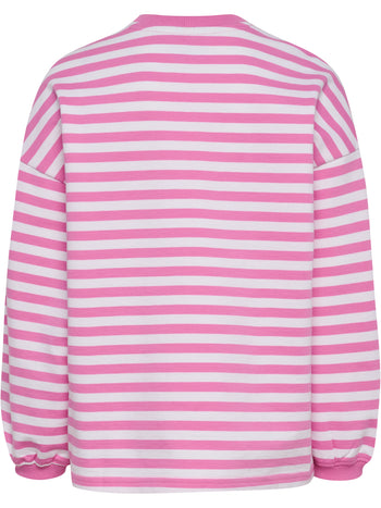 HUMMEL Geggo Stripe Sweatshirt Kind (fuchsia pink)