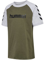HUMMEL Logo T-Shirt S/S Kind (dusty olive)