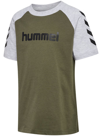 HUMMEL Logo T-Shirt S/S Kind (dusty olive)