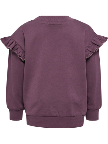 HUMMEL Mini Loose Frill Sweatshirt Kind (black plum)