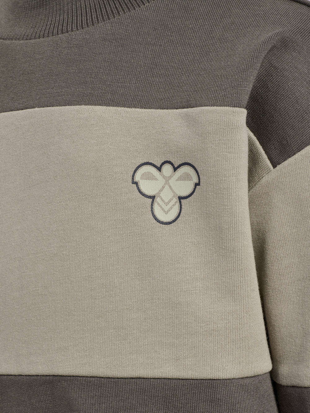 HUMMEL Mini Loose Block Sweatshirt Kind (dark gull gray)