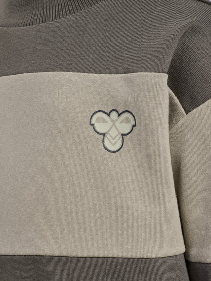 HUMMEL Mini Loose Block Sweatshirt Kind (dark gull gray)
