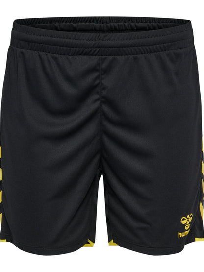 HUMMEL Core 2.0 Shorts Damen (black/blazing yellow)