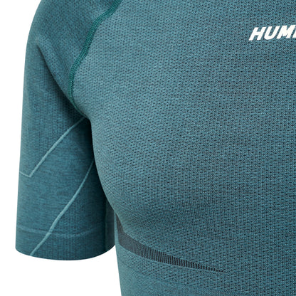 HUMMEL Te Mike Seamless T-Shirt (north atlantic/asphalt melange)