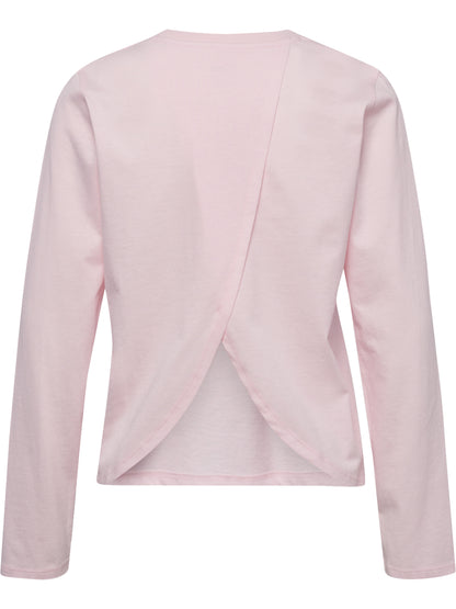 HUMMEL Soft Open Back T-Shirt L/S Damen (barely pink)