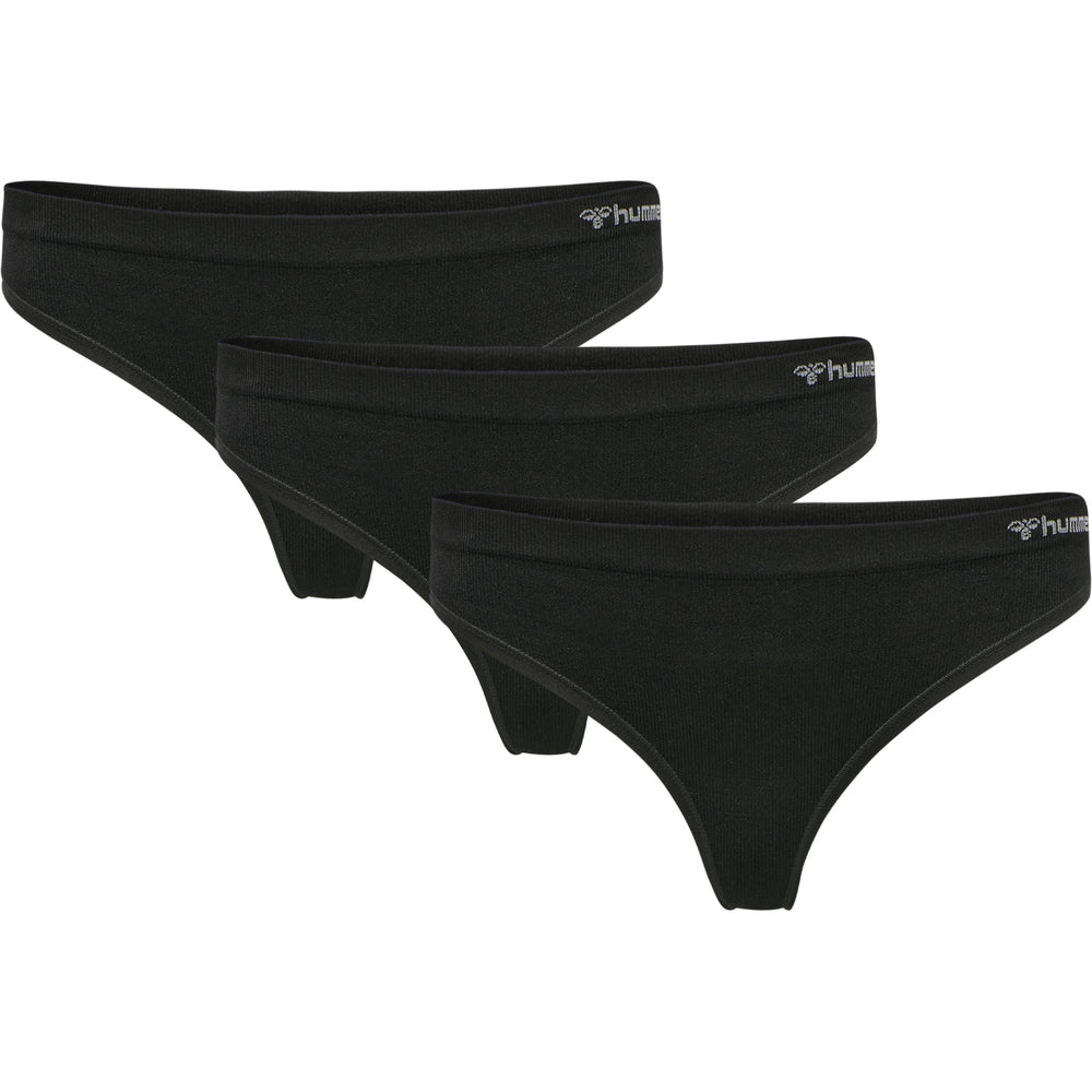 HUMMEL Juno 3 Pack Seamless Thong Damen (black)