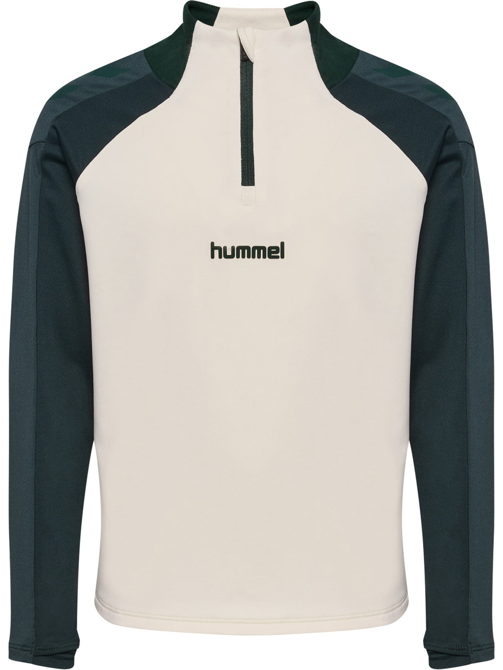 HUMMEL BLAZE27 Pro Training Halfzip Kind (buttercream/darkest spruce)