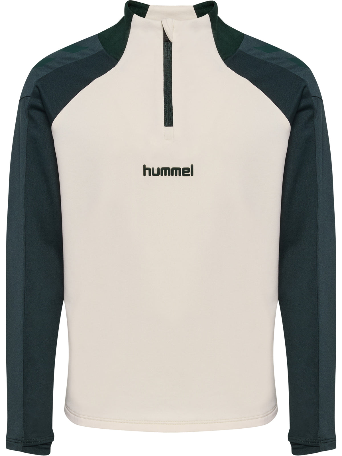 HUMMEL BLAZE27 Pro Training Halfzip Kind (buttercream/darkest spruce)