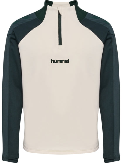 HUMMEL BLAZE27 Pro Training Halfzip Kind (buttercream/darkest spruce)