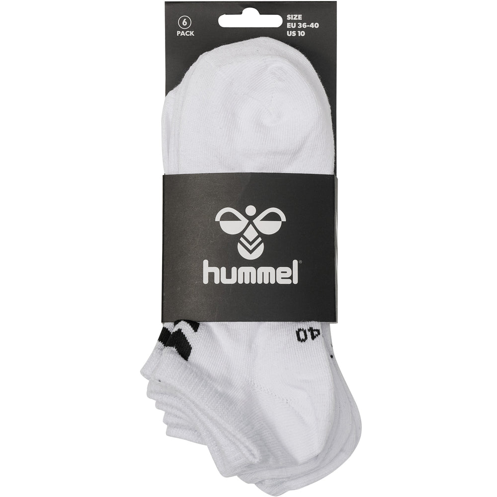 HUMMEL Chevron 6-Pack Ankle Socks (white/white)