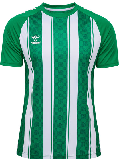 HUMMEL Match Striped Jersey S/S (jelly bean/white)