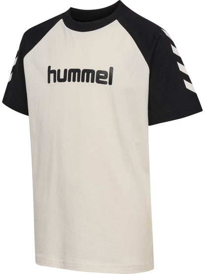 HUMMEL Logo T-Shirt S/S Kind (marshmallow/black)