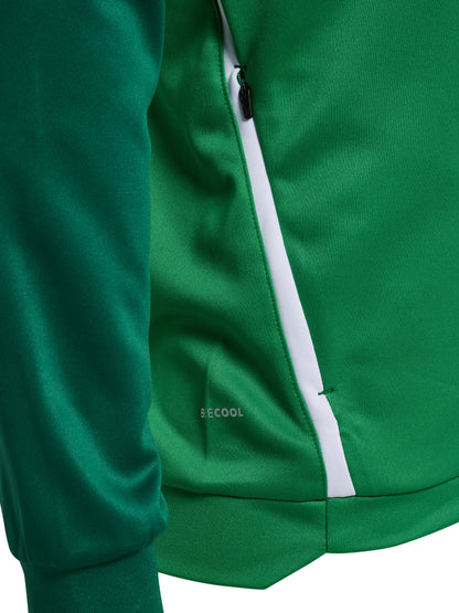 HUMMEL Lead 2.0 Track Zip Jacket (jelly bean/evergreen)