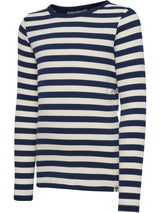 HUMMEL Alpha T-Shirt L/S Kind (dress blues/marshmallow)
