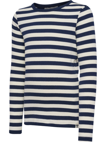 HUMMEL Alpha T-Shirt L/S Kind (dress blues/marshmallow)