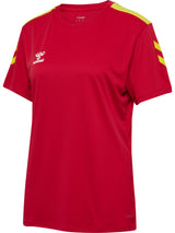 HUMMEL Essential 2.0 Jersey S/S Damen (true red/blazing yellow)
