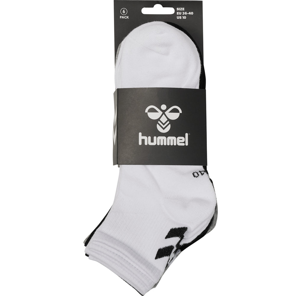 HUMMEL Chevron 6-Pack Mid Cut Socks (black/white/grey)