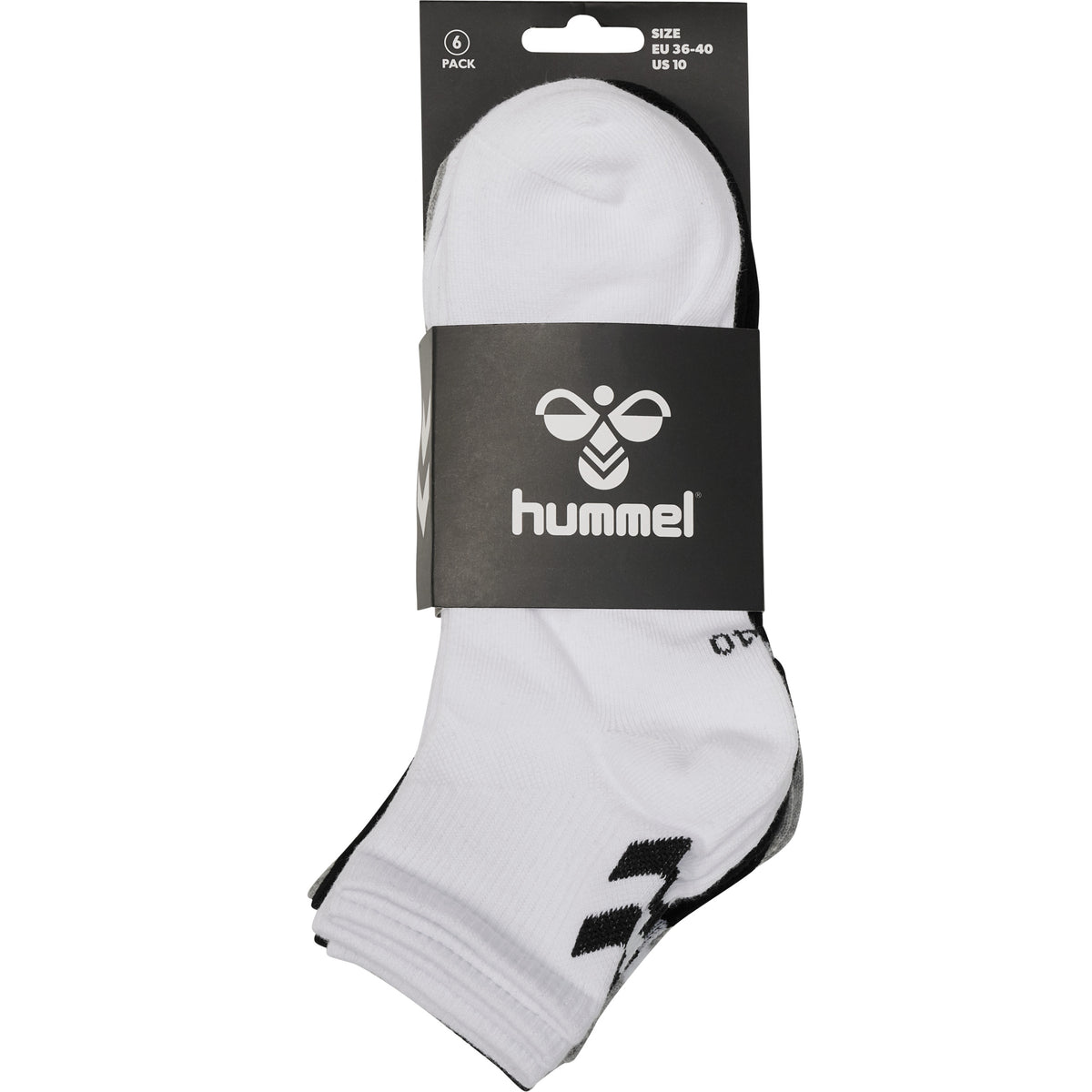 HUMMEL Chevron 6-Pack Mid Cut Socks (black/white/grey)