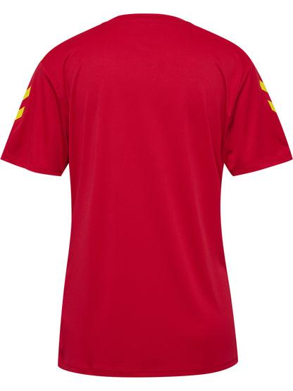 HUMMEL Essential 2.0 Jersey S/S Damen (true red/blazing yellow)