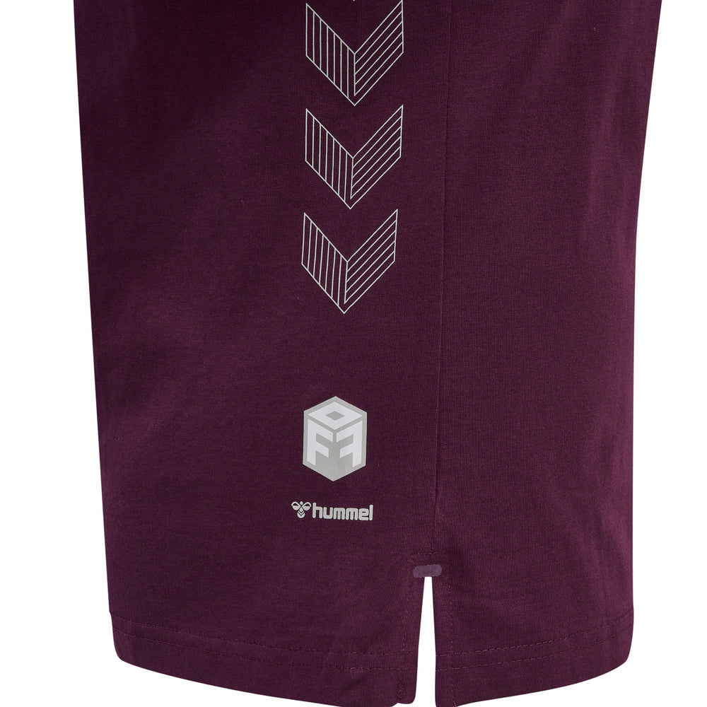 HUMMEL Move Grid Cotton T-Shirt S/S Wom Damen (grape wine)