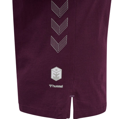 HUMMEL Move Grid Cotton T-Shirt S/S Wom Damen (grape wine)