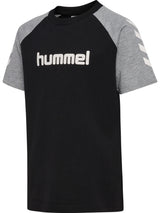 HUMMEL Logo T-Shirt S/S Kind (black/grey melange)