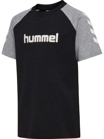 HUMMEL Logo T-Shirt S/S Kind (black/grey melange)
