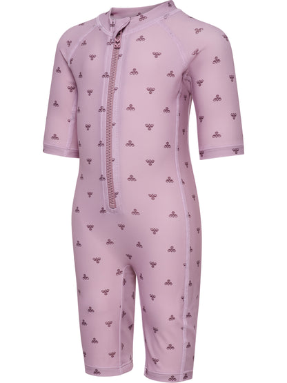 HUMMEL Mini Bee AOP Swimsuit 3/4 SL Kind (mauve shadow)
