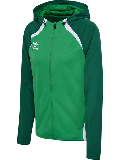 HUMMEL Lead 2.0 Zip Hoodie Damen (jelly bean/evergreen)