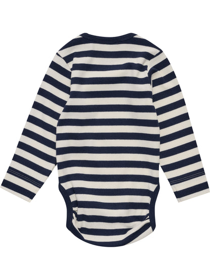 HUMMEL Alphie Body L/S Kind (dress blues/marshmallow)