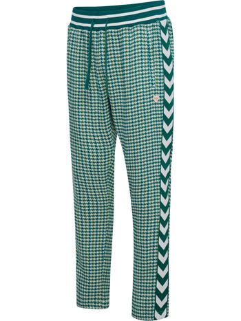 HUMMEL Pepita Woven Logotape Trackpants (yellow/light blue/teal)