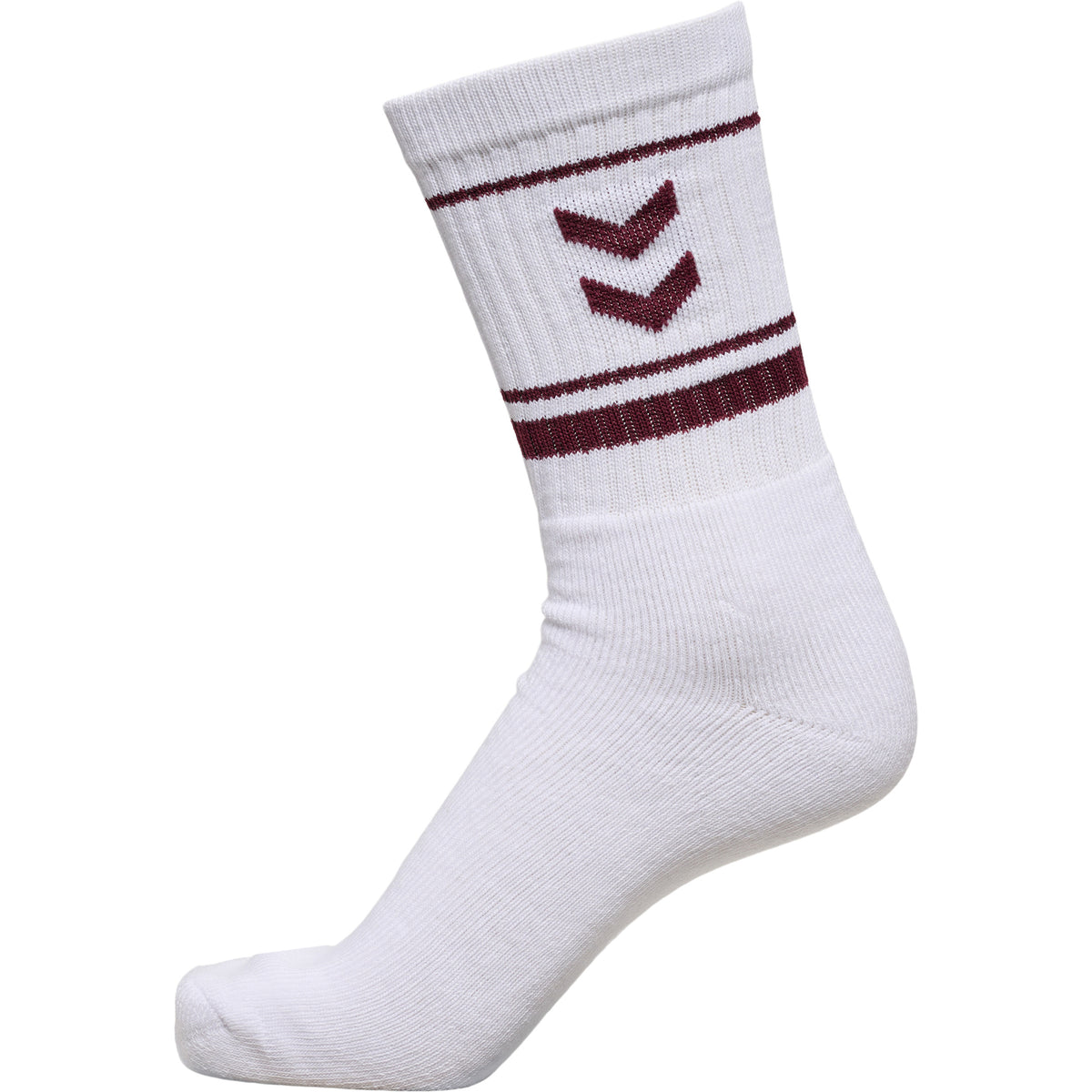 HUMMEL Stripe Crew 3-Pack Socks (burgundy)