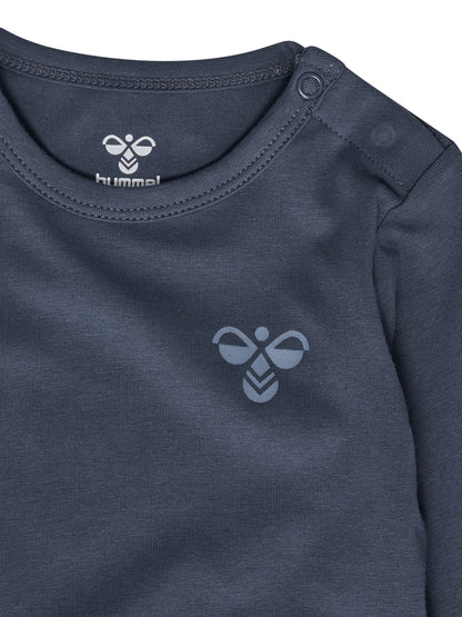 HUMMEL Mini 2-Pack Body L/S Kind (ombre blue/flint stone)