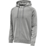HUMMEL Red Classic Zip Hoodie (grey melange)
