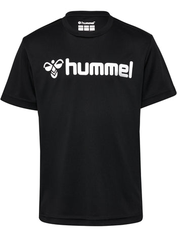 HUMMEL Logo Jersey S/S Unisex Kind Schwarz