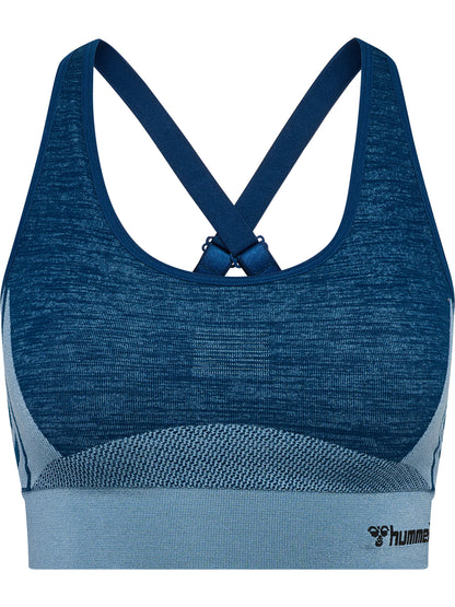 HUMMEL Clea Seamless Sports Top Damen (navy peony/faded denim)