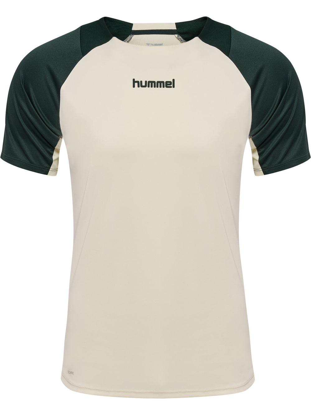 HUMMEL BLAZE27 Pro Training Jersey S/S (buttercream/darkest spruce)