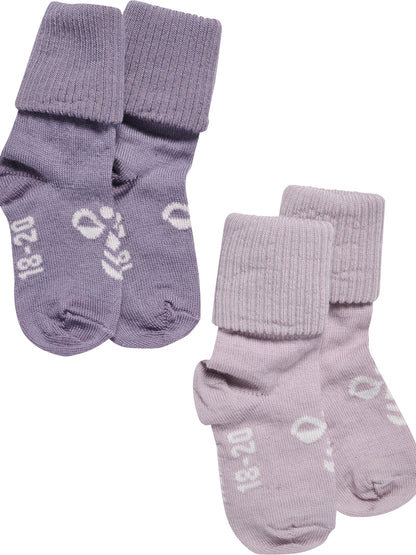 HUMMEL Mini Wool 2-Pack Socks Kind (gray ridge/cloud gray)