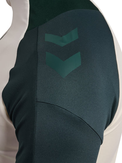 HUMMEL BLAZE27 Pro Training Half Zip (buttercream/darkest spruce)