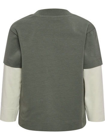 HUMMEL Mini Loose Layer T-Shirt L/S Kind (castor gray)