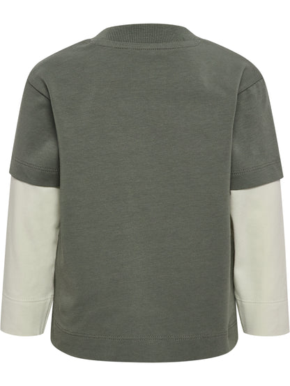 HUMMEL Mini Loose Layer T-Shirt L/S Kind (castor gray)