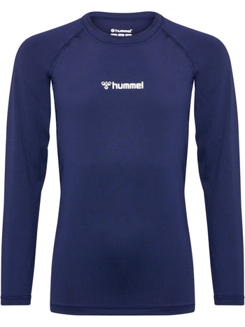HUMMEL Bl Performance Tee L/S Unisex Kind Blau