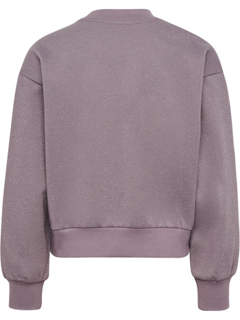 HUMMEL Loose Glitter Crewneck Bee Kind (gray ridge)