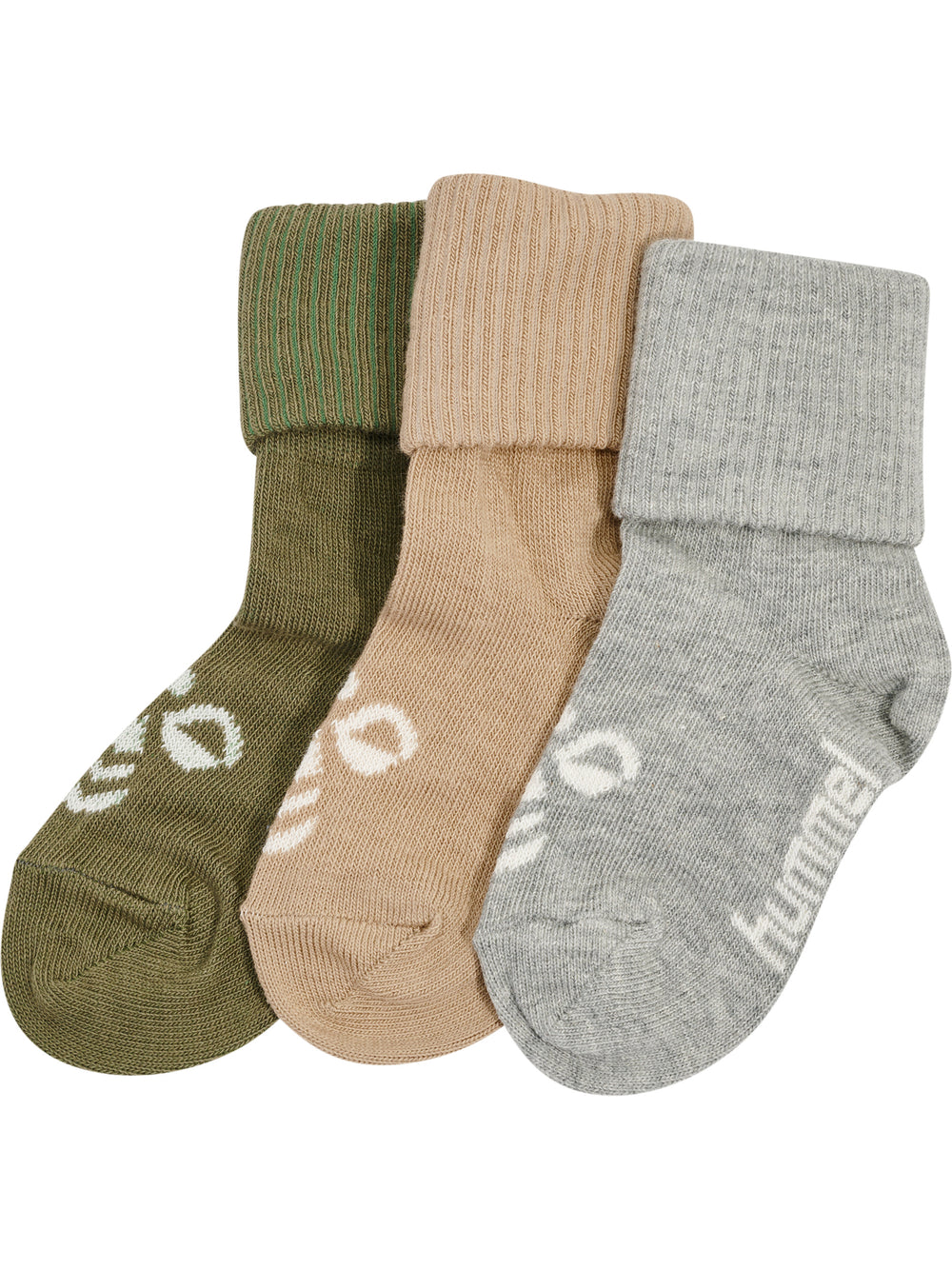 HUMMEL Mini Bee 3-Pack Sock Kind (dusty olive/cobblestone)