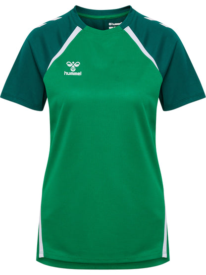 HUMMEL Lead 2.0 Jersey S/S Damen (jelly bean/evergreen)