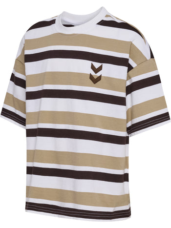 HUMMEL Silly S/S Boxy T-Shirt Stripe Kind (silver mink)