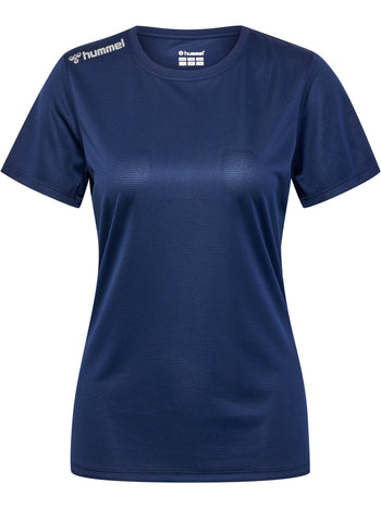 HUMMEL Run Jersey S/S Damen Blau